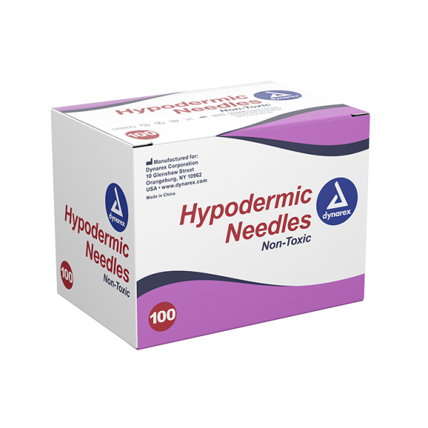 Dynarex Luer-Lock Hypodermic Needle - 25g 1.5" (40mm)