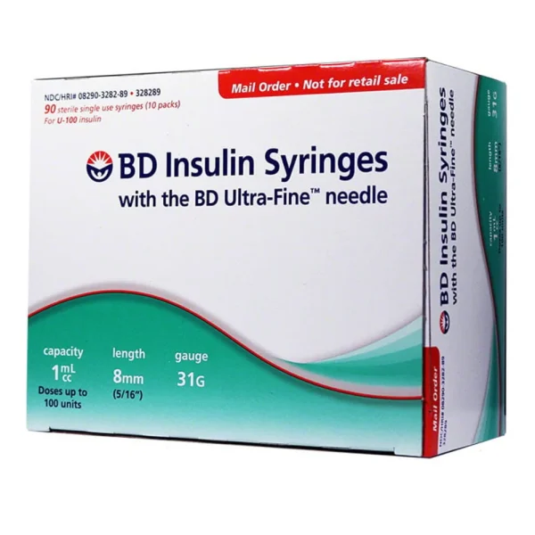 Embecta (BD) Ultra-Fine Insulin Syringe - 31g, 8mm, 1mL