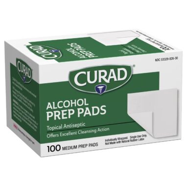 Curad Alcohol Prep Pads - 100 Box