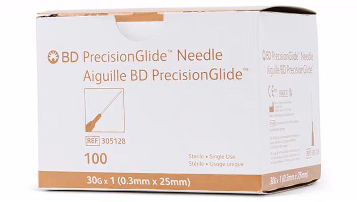 BD Luer-Lock Hypodermic Needle - 30g, 1"