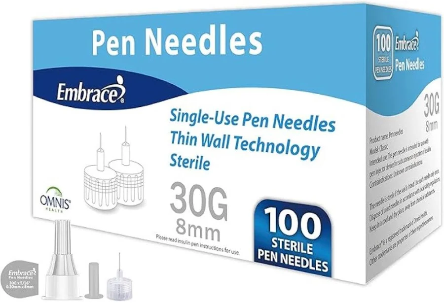 Embrace Pen Needles - 30g, 8mm